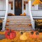 Citrus; 34 Inch Fall Garden Stakes Outdoor Decorations, 3 Stacked Metal Pumpkin Yard Signs, Thanksgiving Autumn Lawn Decor for Garden Patio Planter Home Landscape; Category:Craft Pumpkins; Image:4
